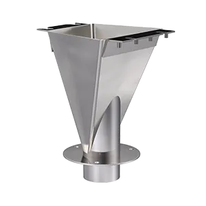 High speed rotary auger funnel