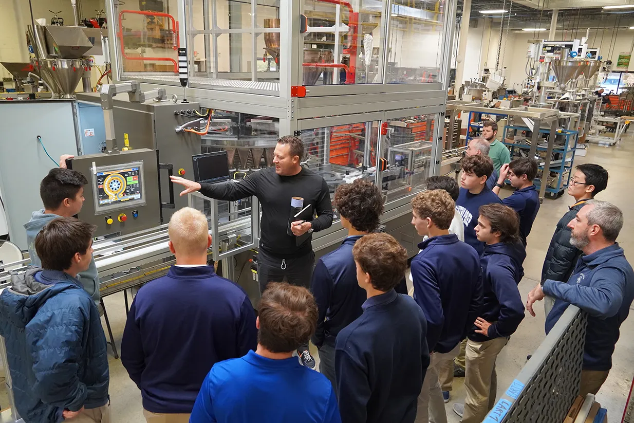 Malvern Prep Robotics Team Visits All-Fill's Headquarters In Exton, Pa