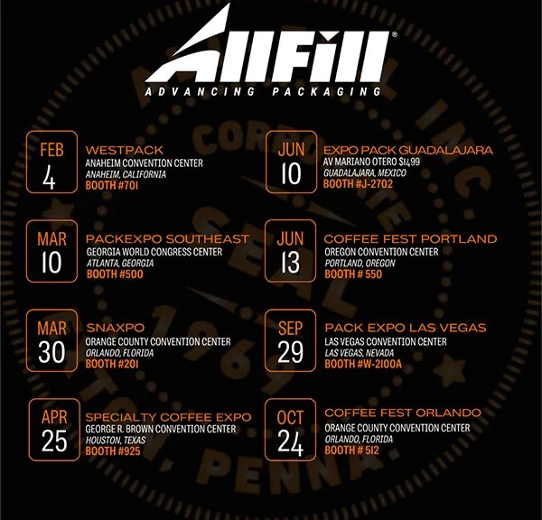 All-Fill's 2025 Trade Shows